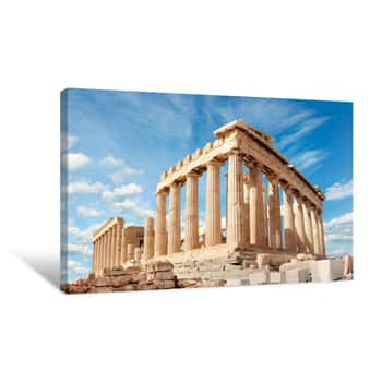 Image of Parthenon On The Acropolis In Athens, Greece Canvas Print