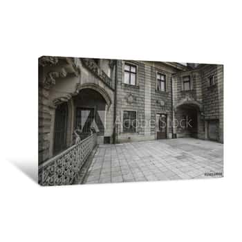 Image of The Moszna Castle Is A Historic Palace Located In A Small Village In Moszna Is One Of The Best Known Monuments In Upper Silesia Canvas Print