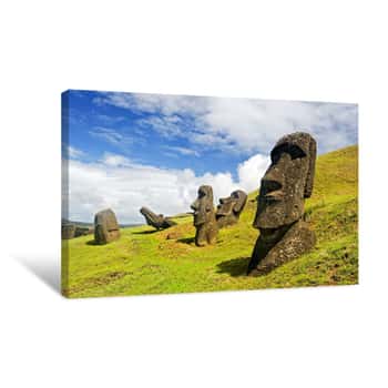 Image of Rano Raruku Moai Canvas Print