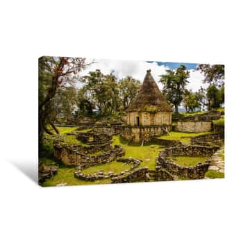 Image of Famous View Of Lost City Kuelap, Peru Canvas Print