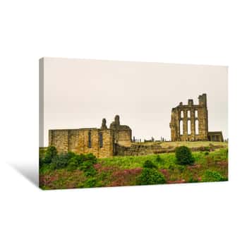 Image of Tynemouth Castle And Priory, Tyne, And Wear Canvas Print
