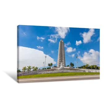 Image of Havana, Cuba-07 October, 2017  The Jose Marti Memorial Monument At The Revolution Square On October 07, 2017 In Havana Canvas Print