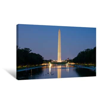Image of The Washington Monument At Sunset Canvas Print