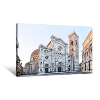 Image of Florence Cathedral Santa Maria Del Fiore Sunrise View, Tuscany, Italy Canvas Print