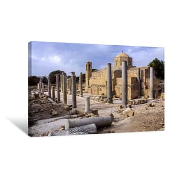 Image of Archaeological Sites Of Pafos, Cyprus Canvas Print