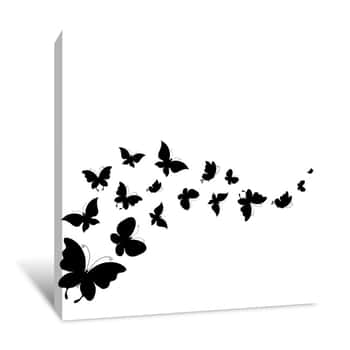Image of Butterfly Silhouettes Canvas Print