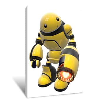 Image of The Yellow Robot Canvas Print