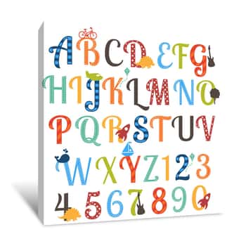 Image of Colorful Alphabet Canvas Print