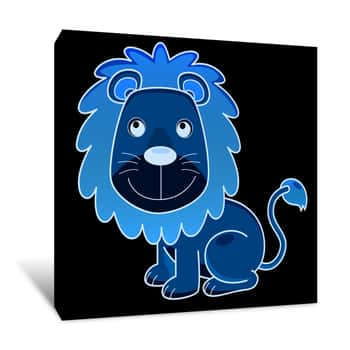 Image of A Sneaky Lion Canvas Print