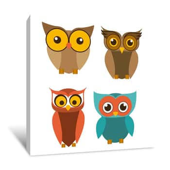 Image of Owl Faces Canvas Print