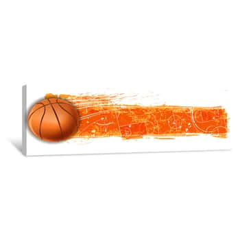 Image of Basketball Court Banner Canvas Print