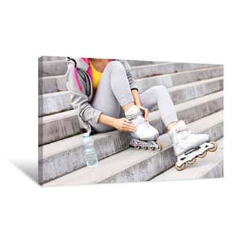 Image of Rollerblades 2 Canvas Print