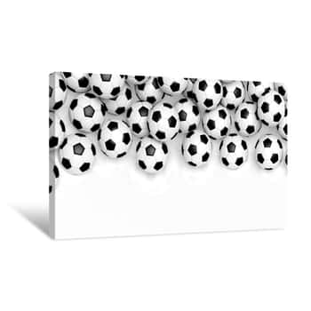 Image of Soccer Ball Pile Canvas Print