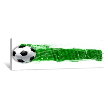 Image of Soccer Field Banner Canvas Print
