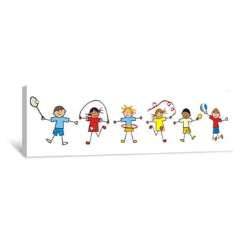Image of Sporting Children Canvas Print