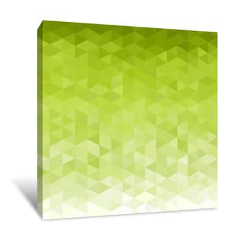 Image of Green Shapes Background Canvas Print