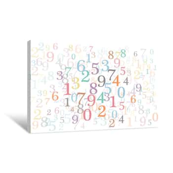 Image of Colorful Numbers Canvas Print