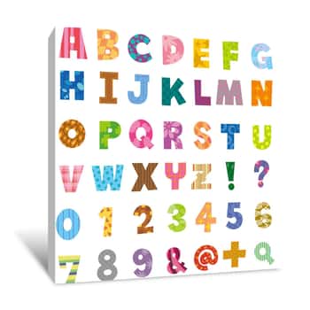 Image of Cute Alphabet Canvas Print