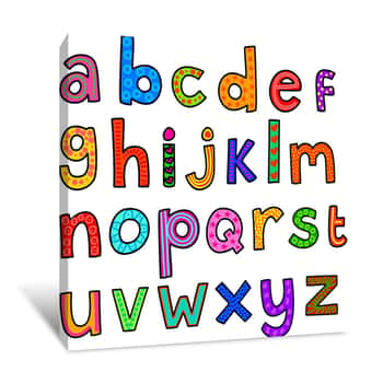 Image of Whimsical Alphabet Canvas Print