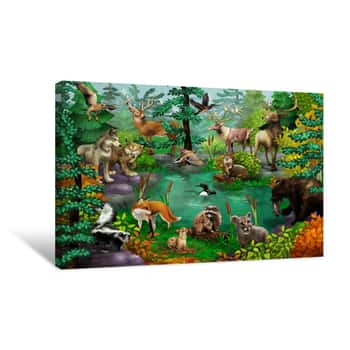 Image of Woodland Creatures Canvas Print