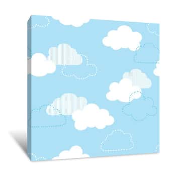 Image of Passing Clouds Pattern Wallpaper Canvas Print