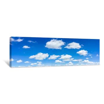 Image of Beautiful Blue Sky And Clouds Natural Background Canvas Print