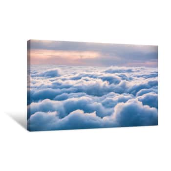 Image of View Of The Clouds From Above At Dawn Canvas Print
