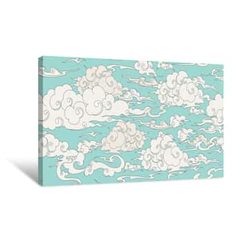 Image of Seamless Cloud Pattern Canvas Print