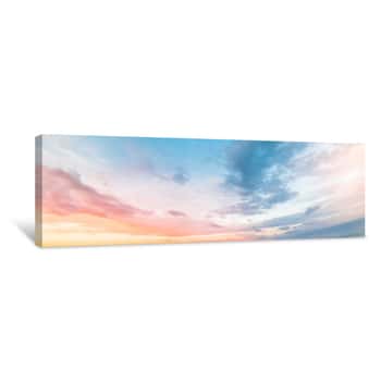Image of Beautiful Sunset Sky  Nature Sky Backgrounds Canvas Print