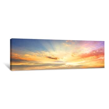 Image of Celestial World Concept:Sunset / Sunrise With Clouds Canvas Print
