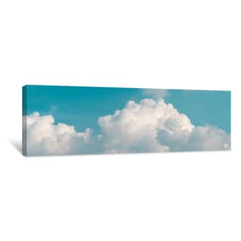 Image of Sky Clouds Panoramic Background Canvas Print