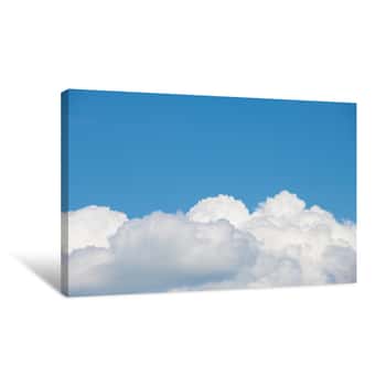Image of Clouds And Sky Background  Place For Inscriptions  Air Clouds  Blue Sky  Clear Weather  High Resolution Picture Canvas Print