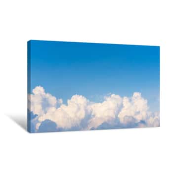 Image of Panorama Top Of Clouds And Blue Sky Background Canvas Print