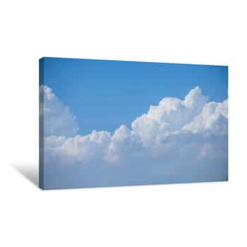 Image of Rain Clouds Forming With Blue Sky Background Canvas Print