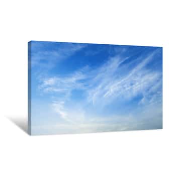 Image of Blue Sky With White Cloud Landscape Background Canvas Print