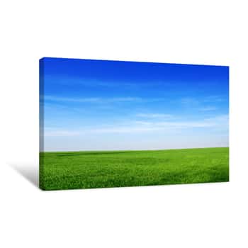 Image of Sky And Grass Backround Canvas Print