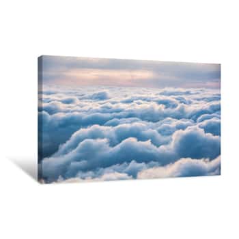 Image of View Of The Clouds From Above At Dawn Canvas Print