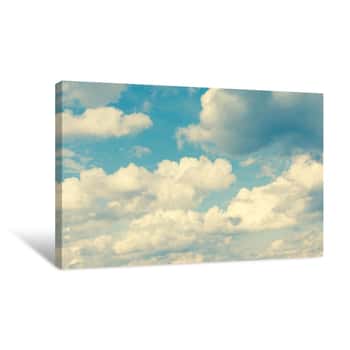 Image of Clouds/vintage Filter Canvas Print