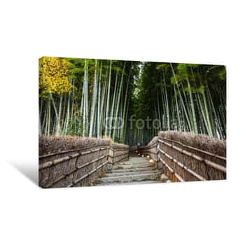Image of Bambo Grove Landmark In Arashiyama Canvas Print