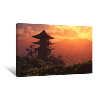 Image of Chinese House Canvas Print