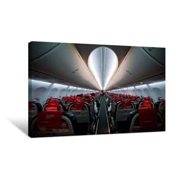 Image of Inside An Airplane Canvas Print