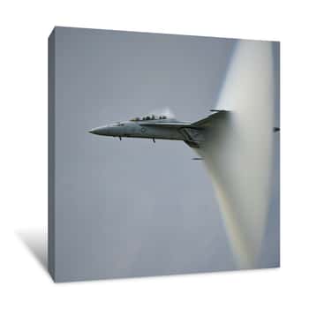 Image of Jet At Supersonic Speed Canvas Print