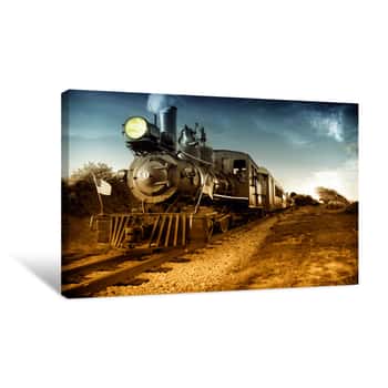 Image of A Steam Engine Canvas Print
