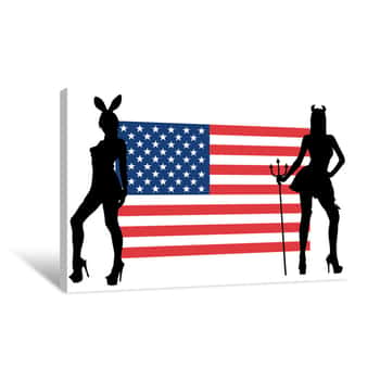 Image of Silhouettes of American Personality Canvas Print