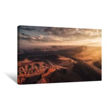 Image of Sunlight On The Cliffs Of Dead Horse Point State Park Canvas Print