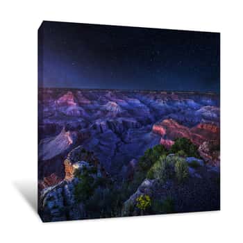 Image of Grand Canyon Under Purple Coloring Canvas Print
