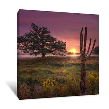 Image of Sunrise Over The Prairie Canvas Print