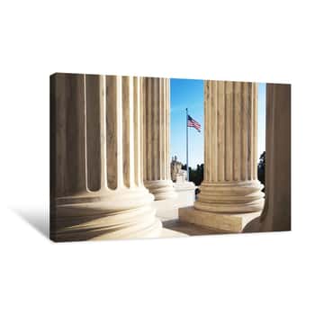 Image of The Marble Columns Of The Supreme Court Of The United States Canvas Print