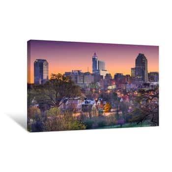 Image of Raleigh, North Carolina, USA Skyline Canvas Print