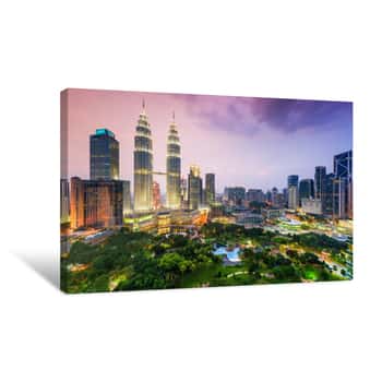 Image of Kuala Lumpur Skyline Canvas Print